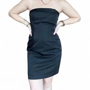 Express Black Strapless Mini Dress